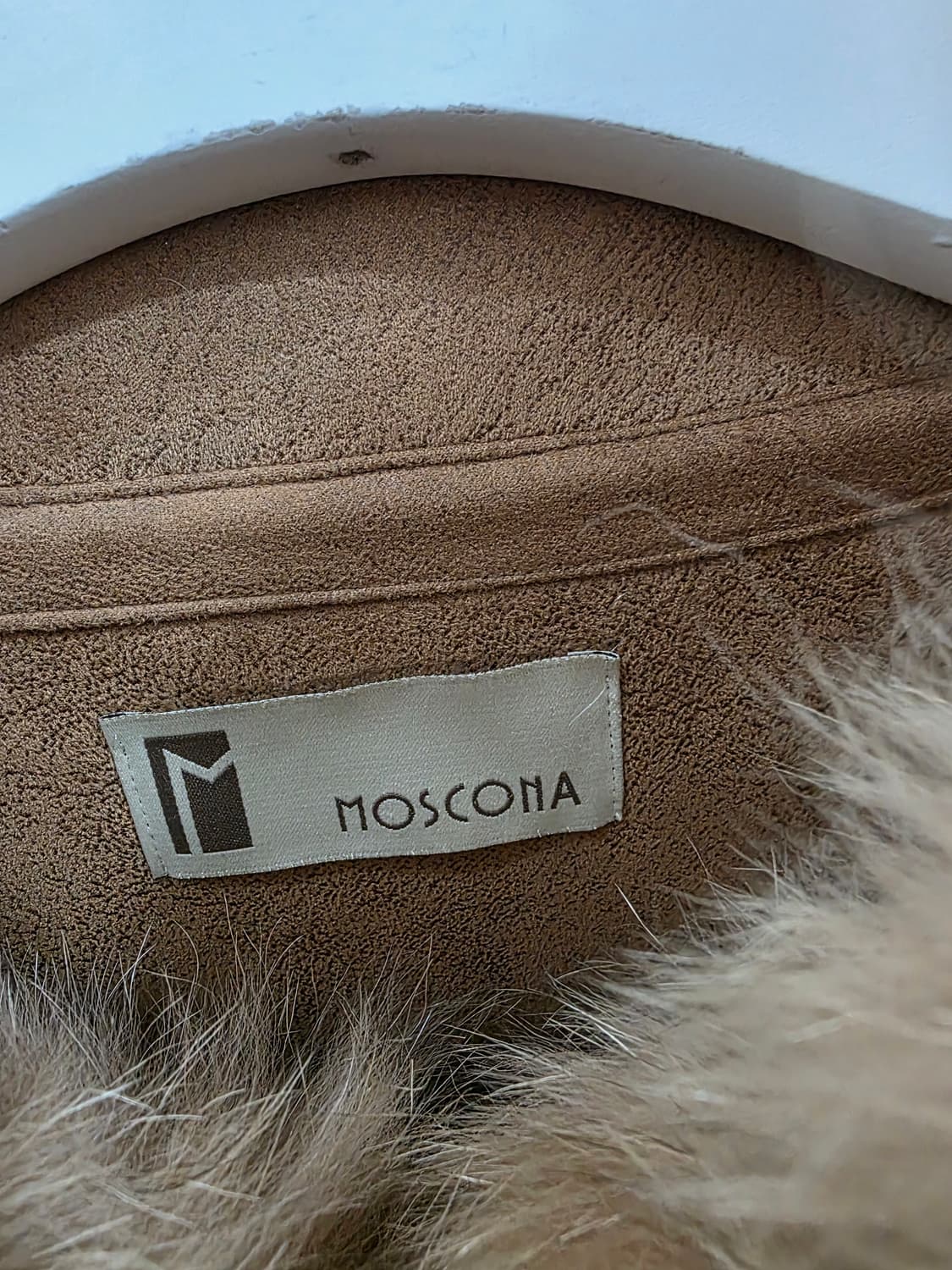 모스코나 여성 폭스퍼 후드 양모 코트 상품이미지3