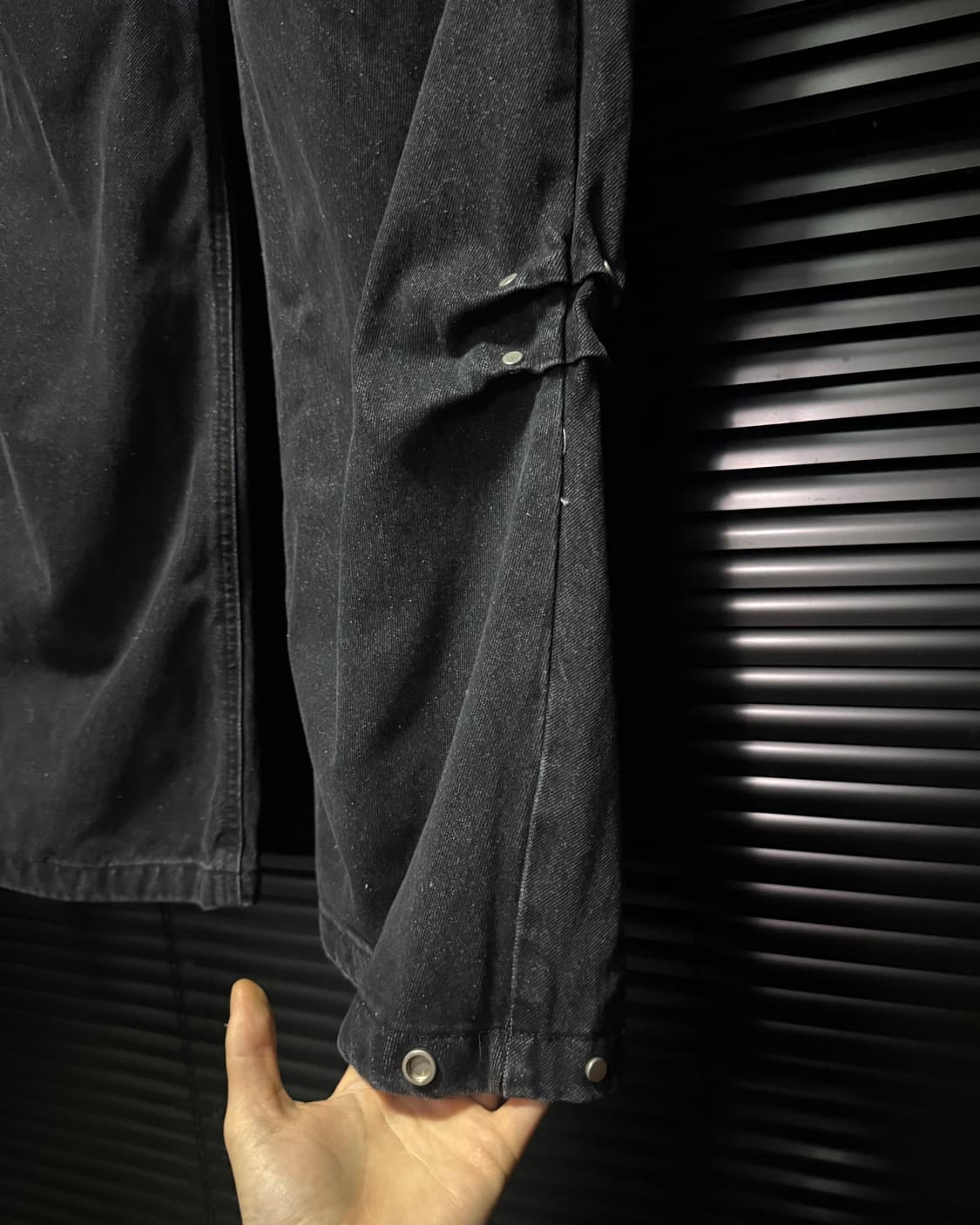 리벳 와이드 흑청 워싱 데님 와이드 팬츠 벌룬핏 스트릿 고스 펑크 락 춤 상품이미지4