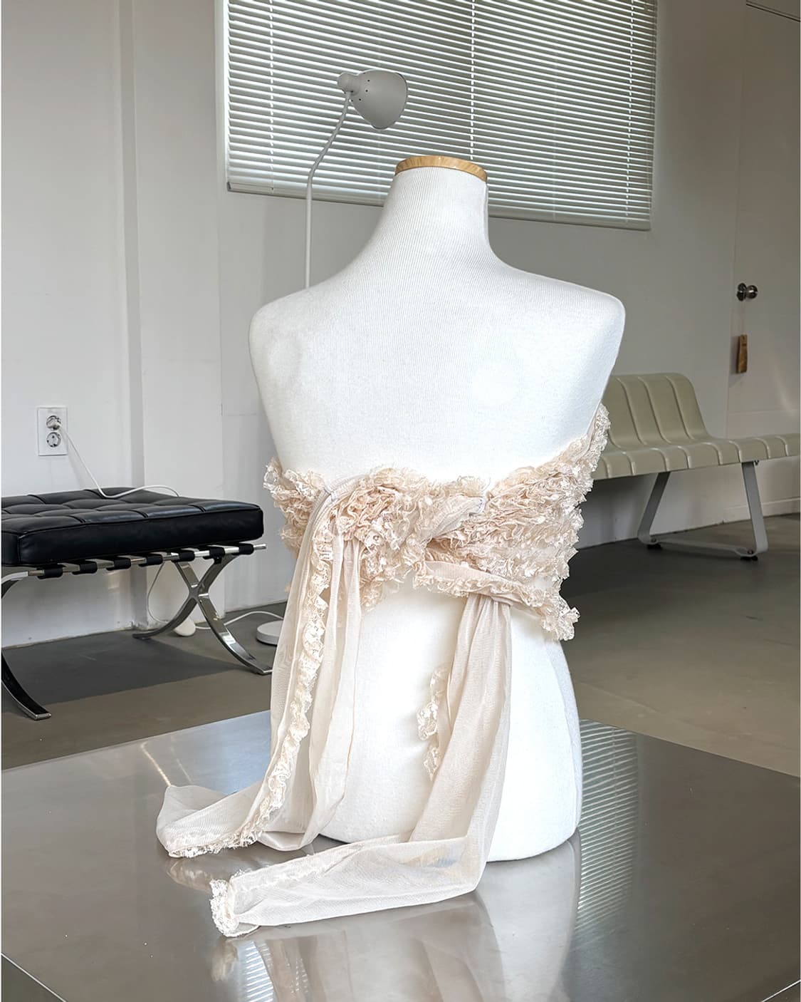 can can frill trimming mesh scarf 상품이미지3