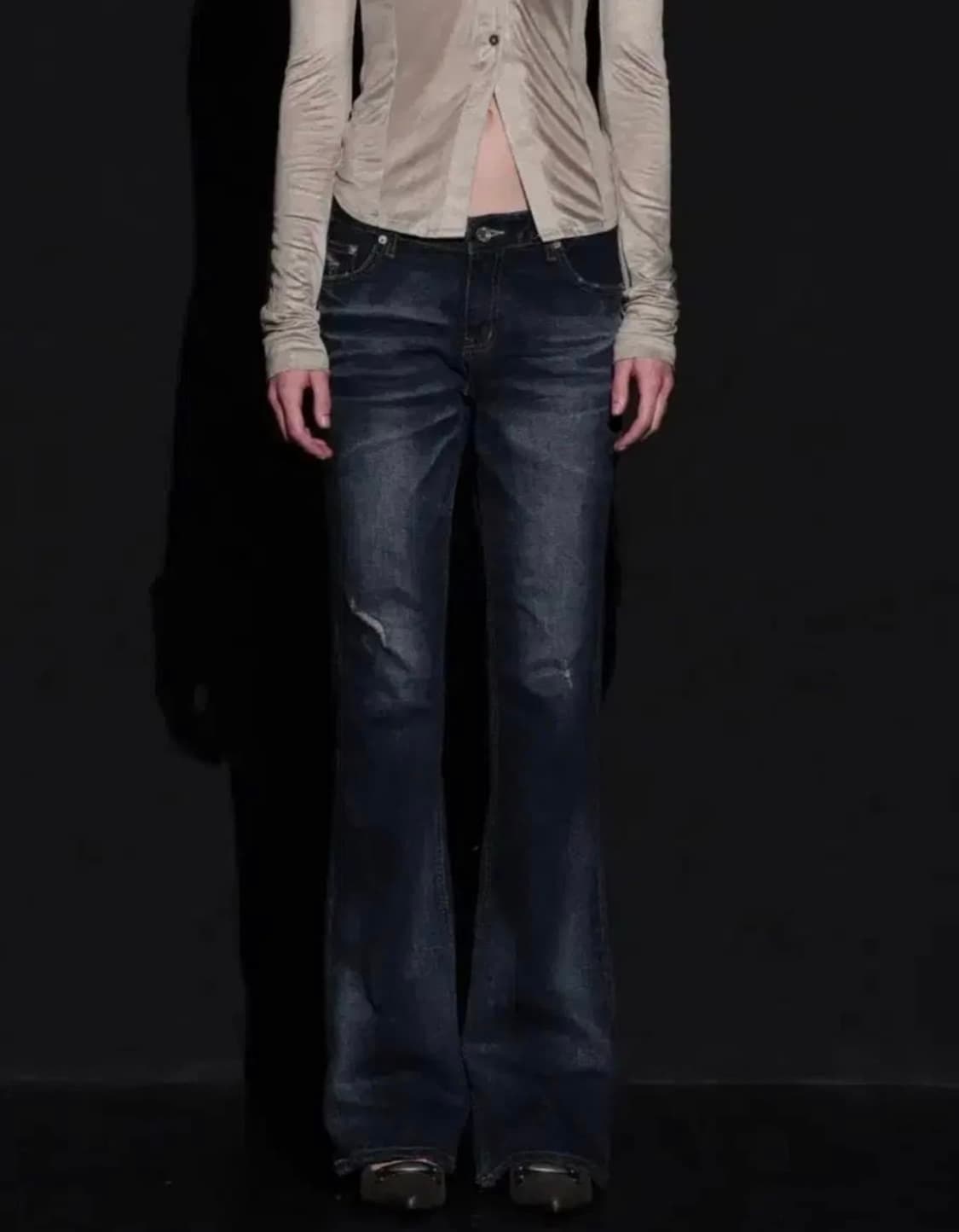 보헤미안서울 딥블루 워싱 부츠컷 상품이미지1