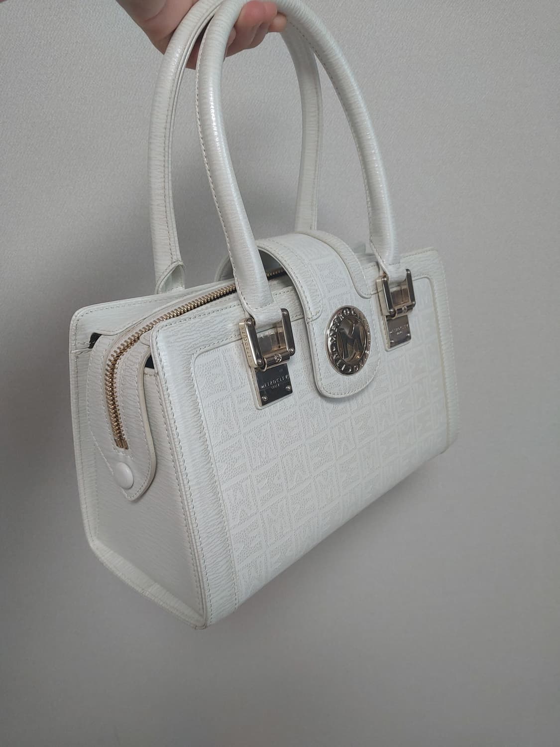 메트로시티 화이트 토트백 y2k 상품이미지4