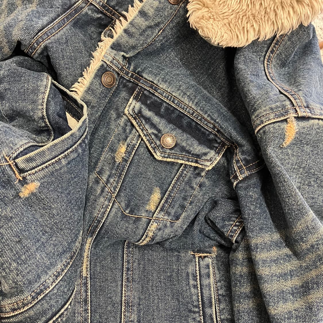 N71 아베크롬비 울프죠 쉐르파 데님 청자켓 상품이미지10