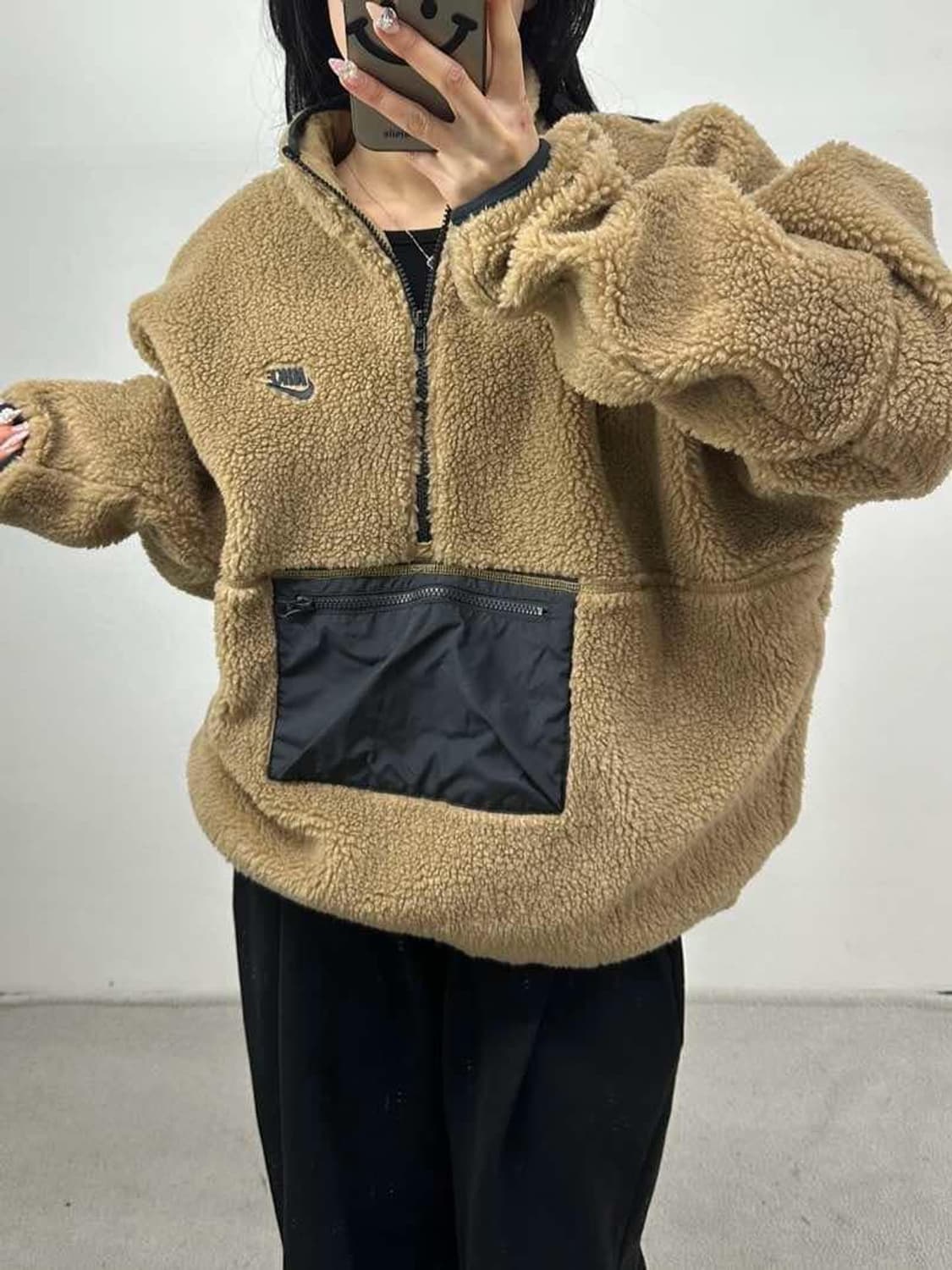 나이키 준신형 클럽플리스 쉐르파 아노락 자켓 후리스(L) 상품이미지1