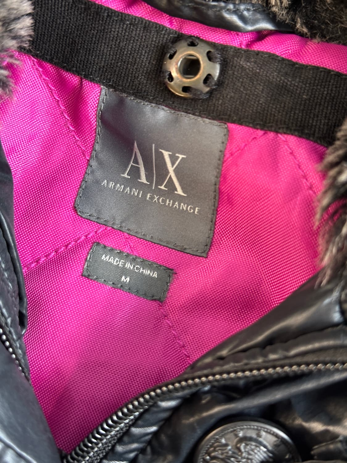 A/X 퍼넬넥 후드 2way 패딩점퍼 m 상품이미지4