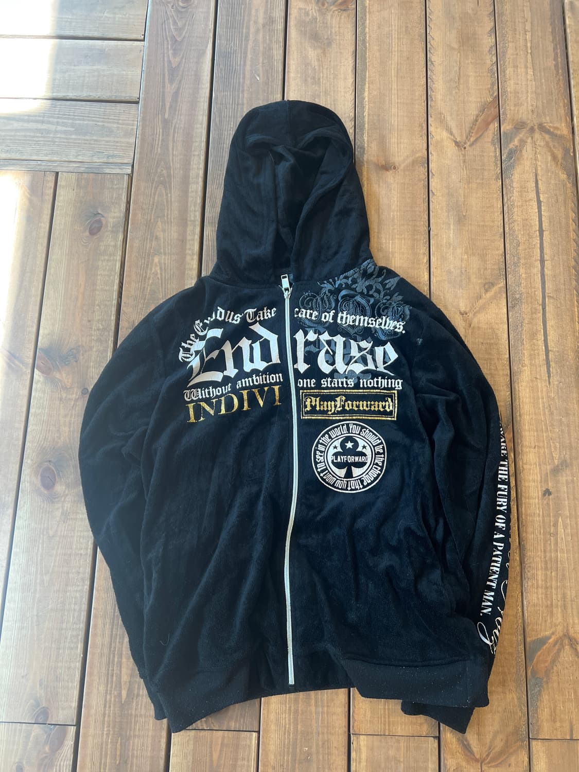 펑크 벨벳 후드집업 상품이미지5