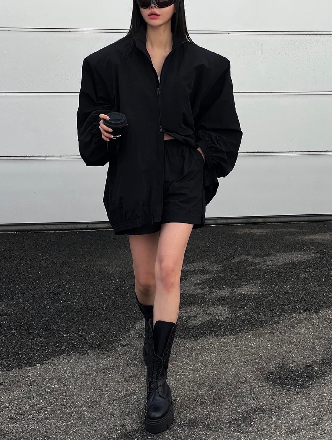 새상품) 랑거 오일러 패드 점퍼 자켓 바람막이 화이트 상품이미지6