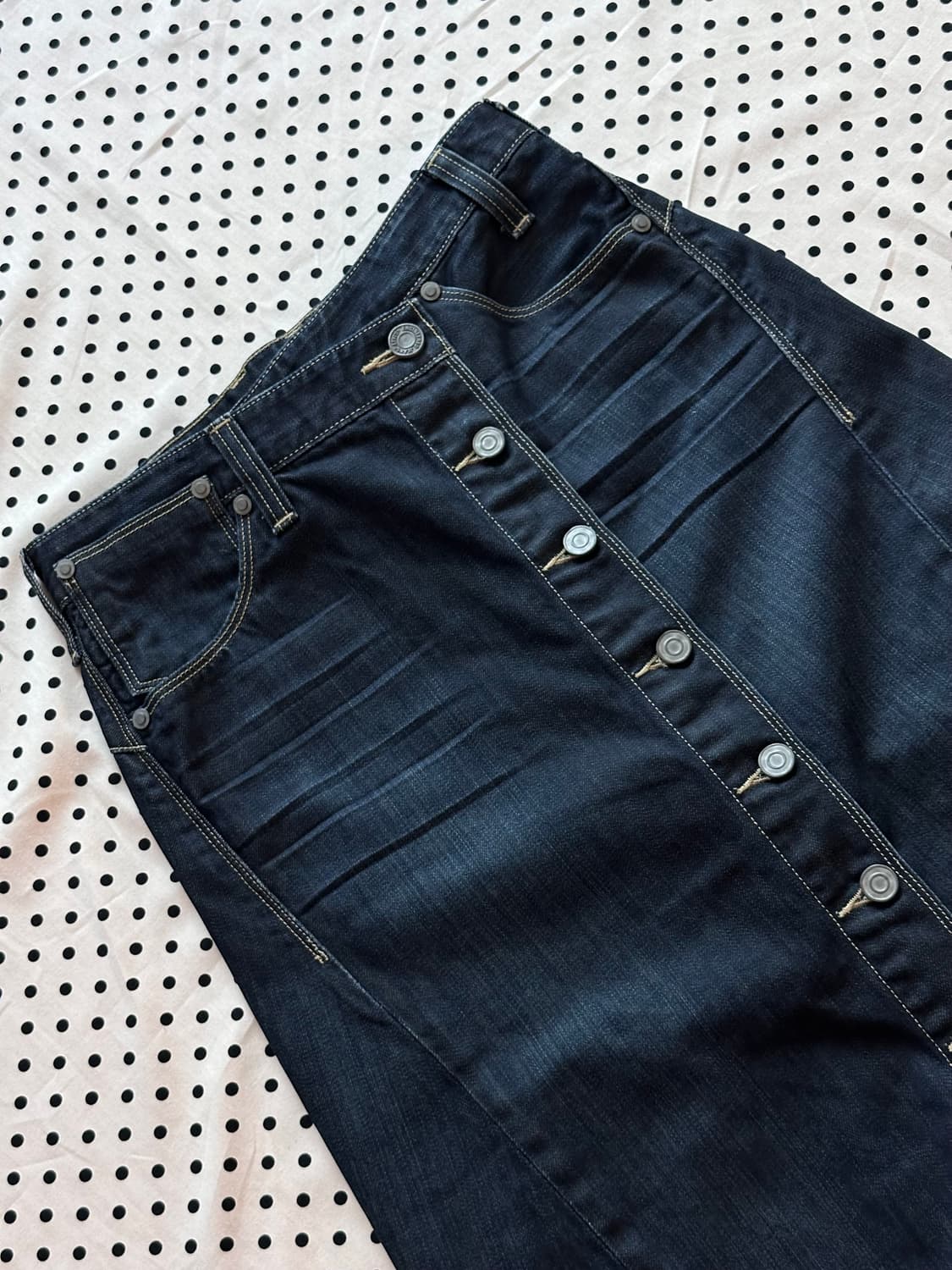 리바이스 00‘s 엔지니어드진 신치백 3세대 데님 랩 스커트 상품이미지3