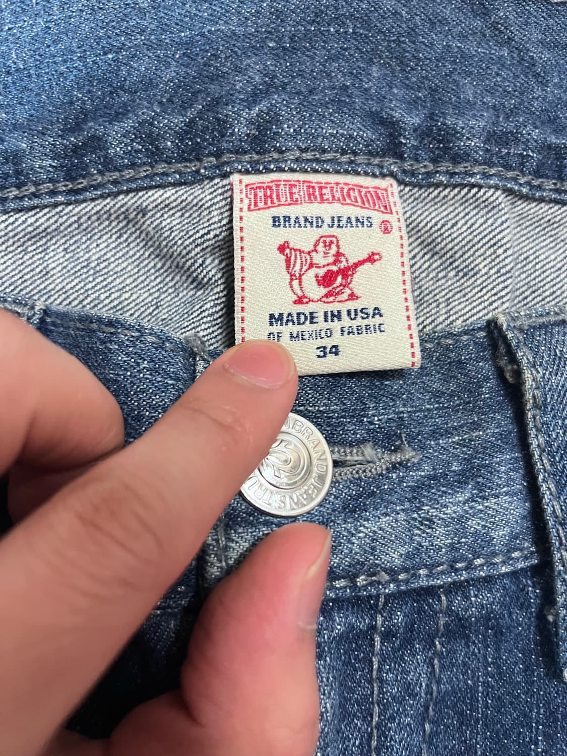 트루릴리전 Y2K 로우라이즈 워싱 데님팬츠 34 상품이미지3