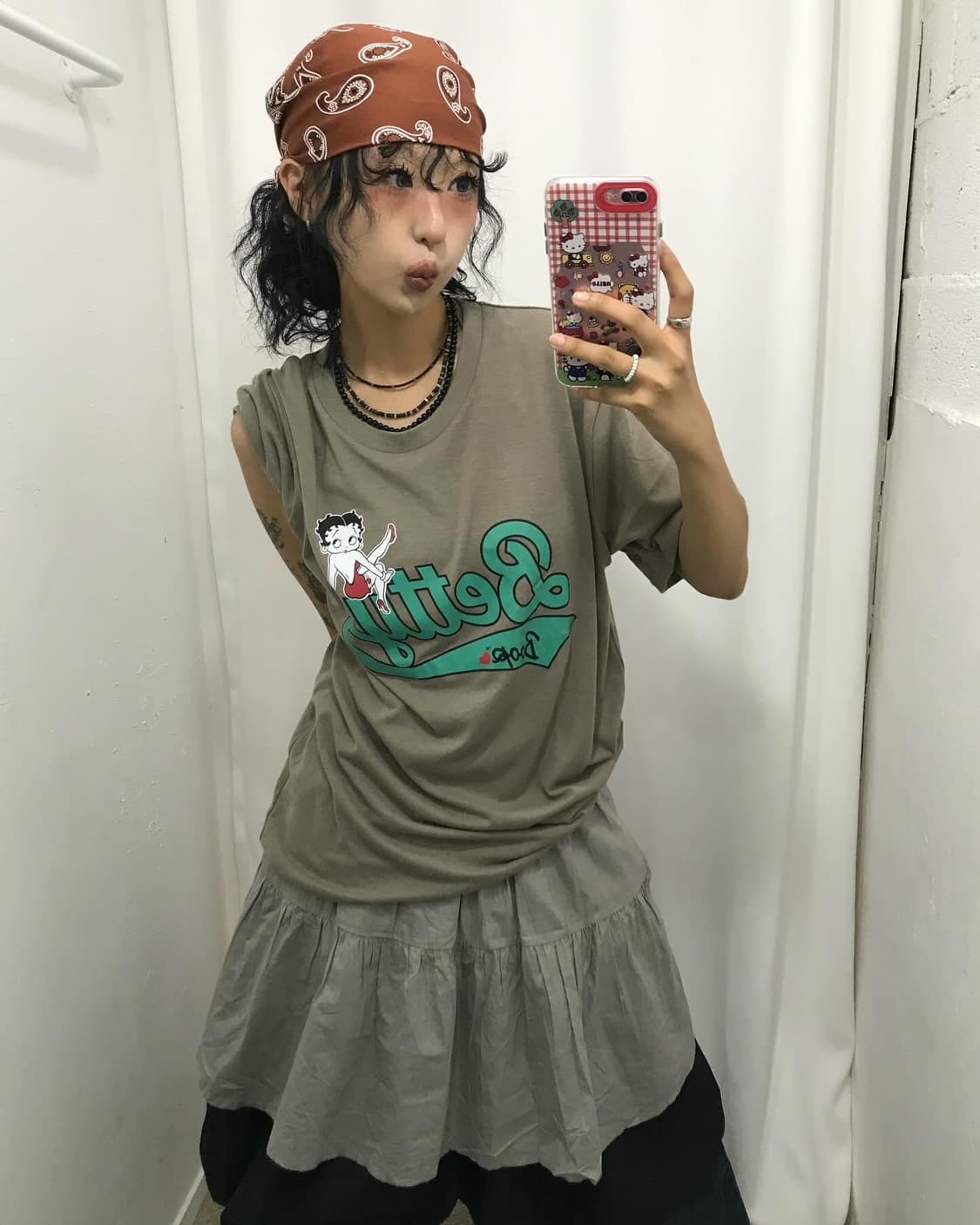 Betty Boop Printing T-shirt ( 새상품 ) 상품이미지1