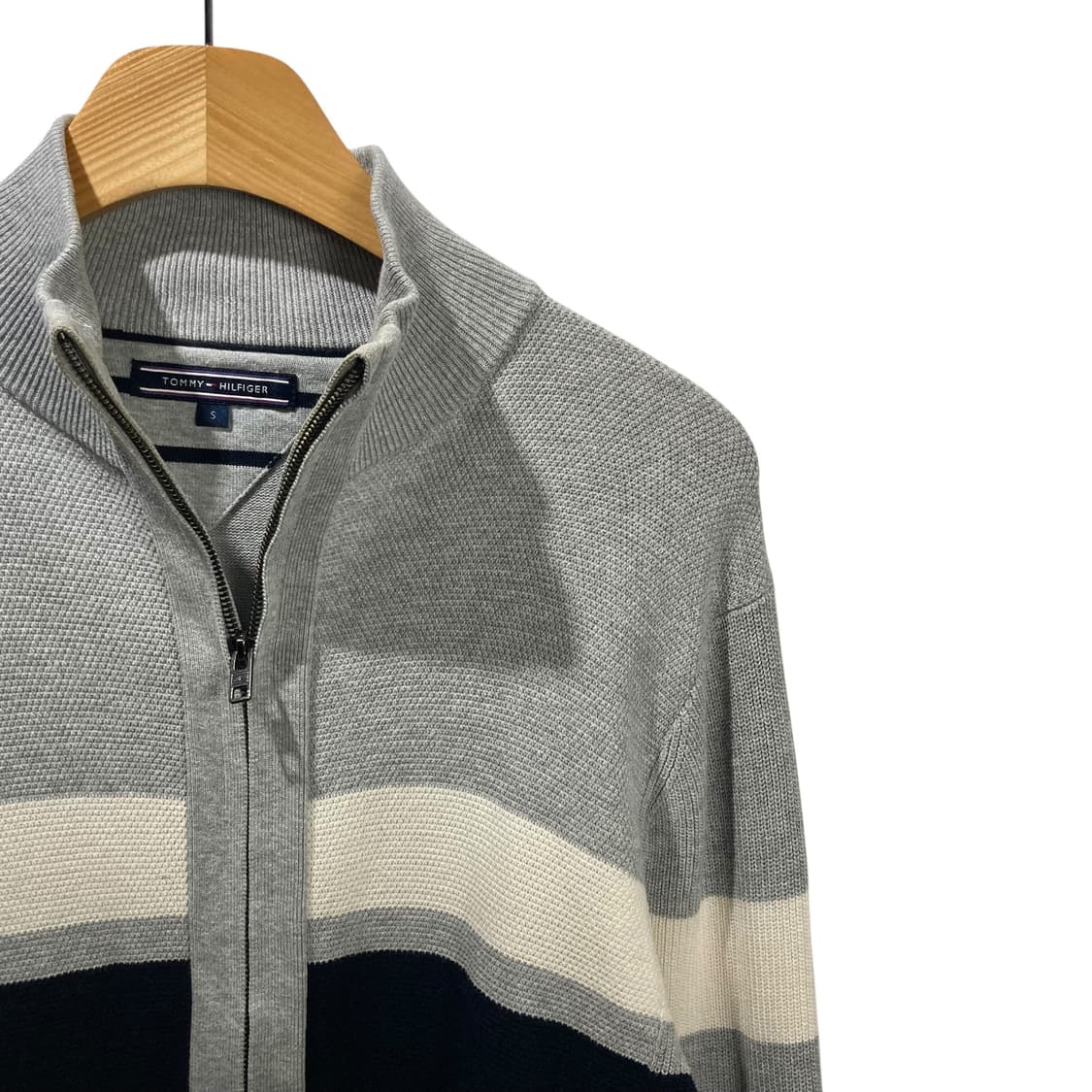 타미힐피거 배색 니트집업 상품이미지3