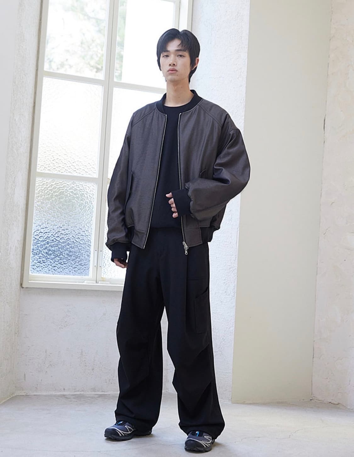 비긴202 빈티지 사틴 리버서블 봄버 상품이미지1