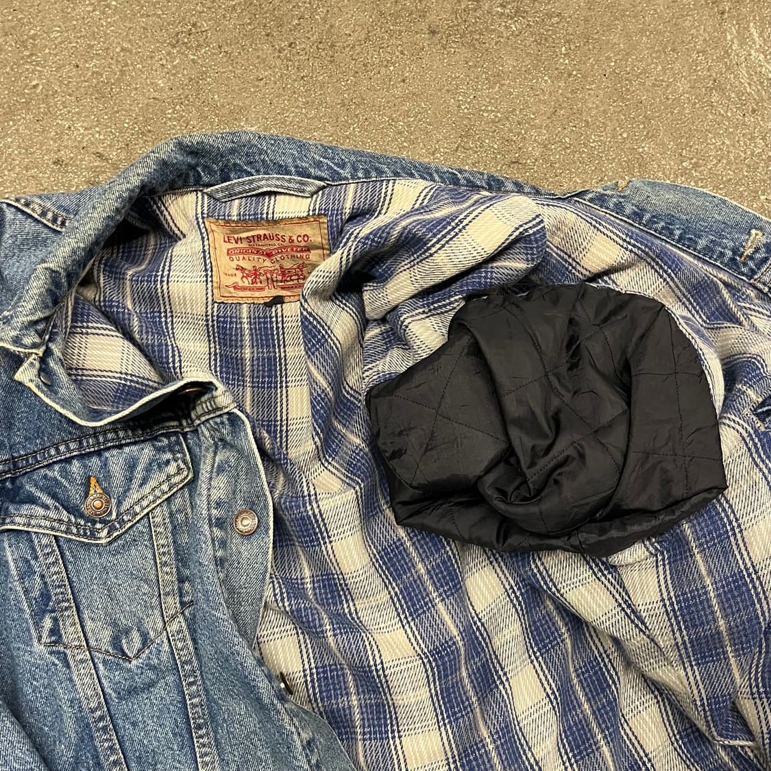 90s 리바이스 플란넬 라인드 데님 자켓 (110) 상품이미지3