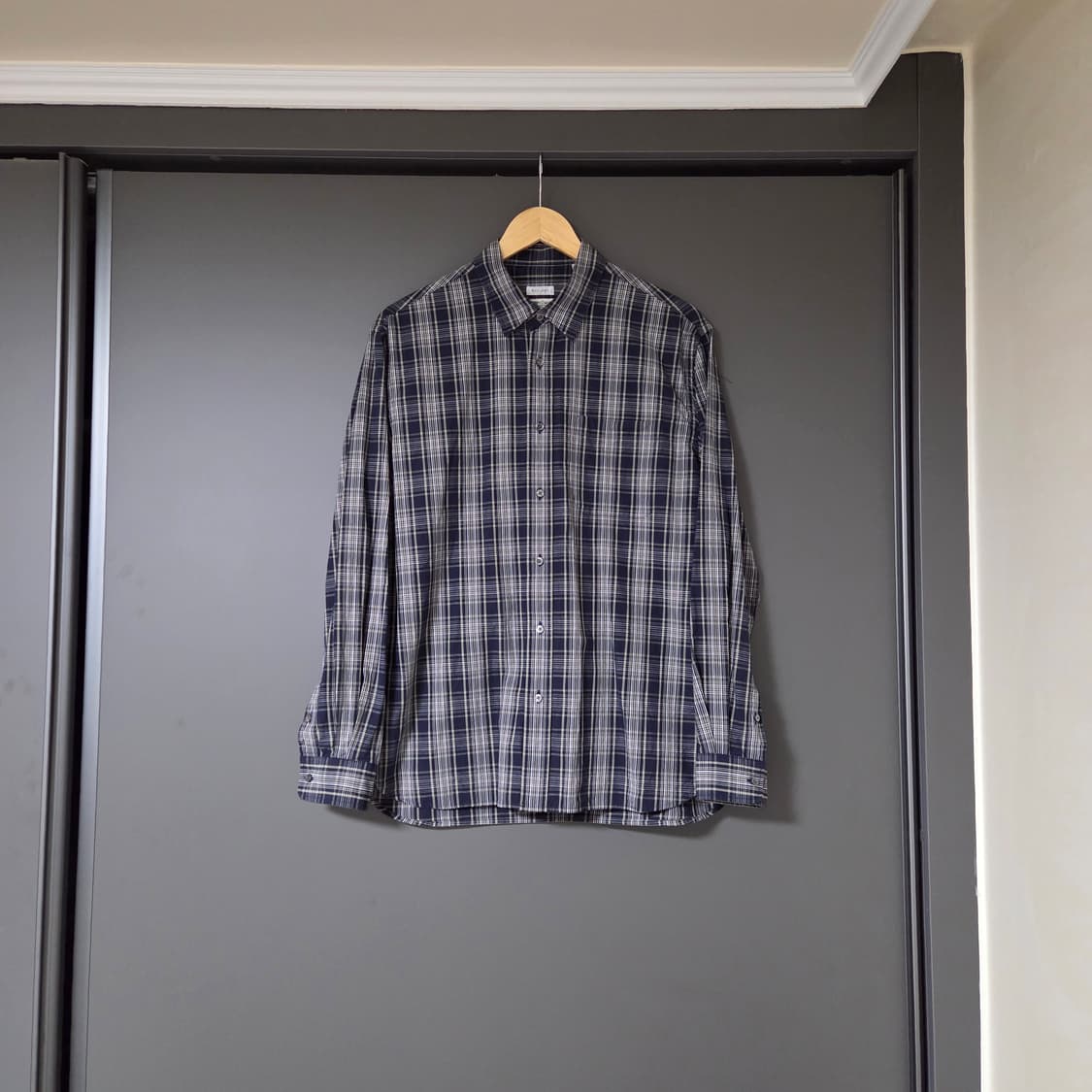 [1] 우드비 x wynd 릴렉스드 체크 셔츠 네이비 / 와인드 상품이미지1