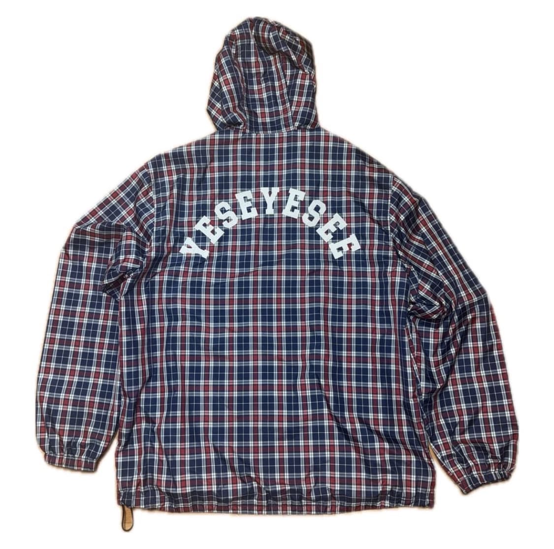 예스아이씨 체크 윈드브레이커 레드 상품이미지2