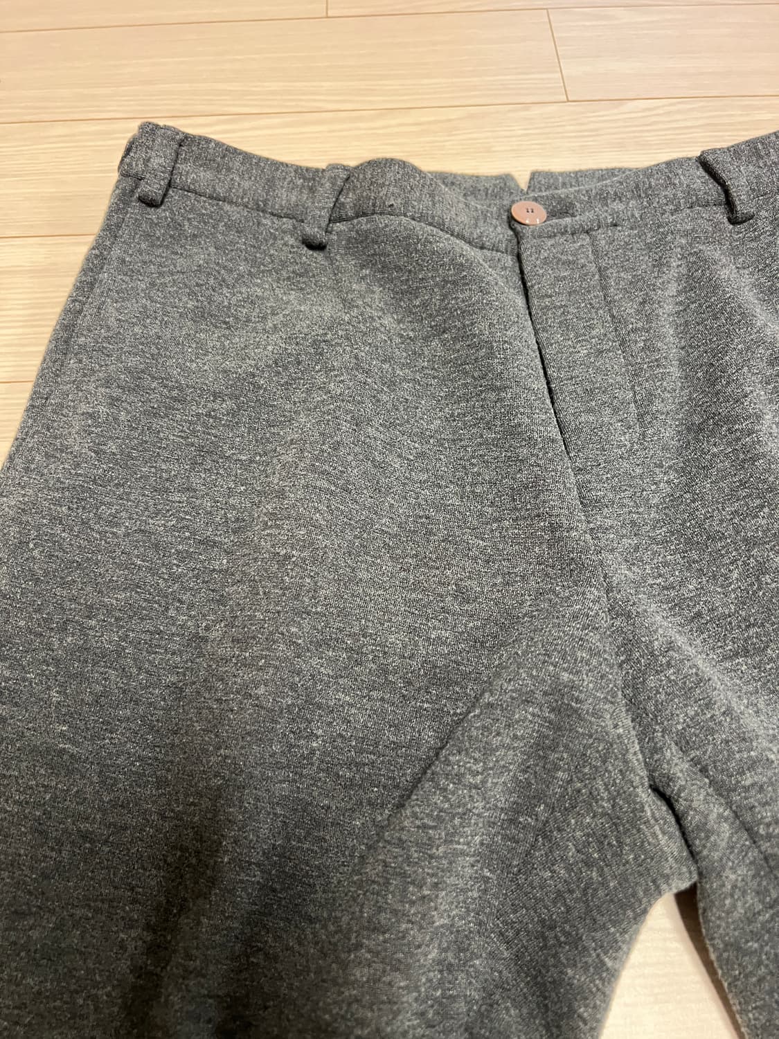 울 혼방 슬랙스 팬츠 / 차콜 그레이 / 46 (슬림 스트레이트) 상품이미지3