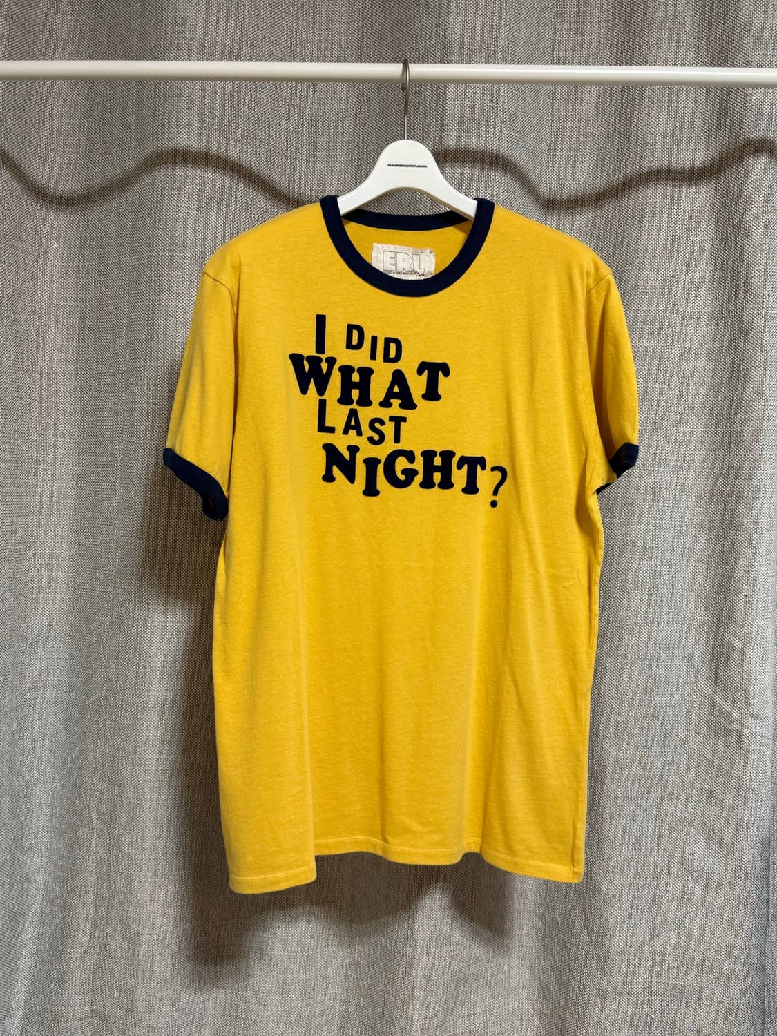 [XL] ERL I did what last night 링거 티셔츠 상품이미지1