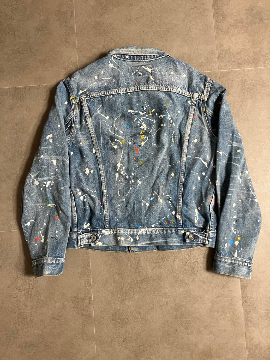 90s 리바이스 트러커 자켓 리메이크 핸드 페인팅 상품이미지4