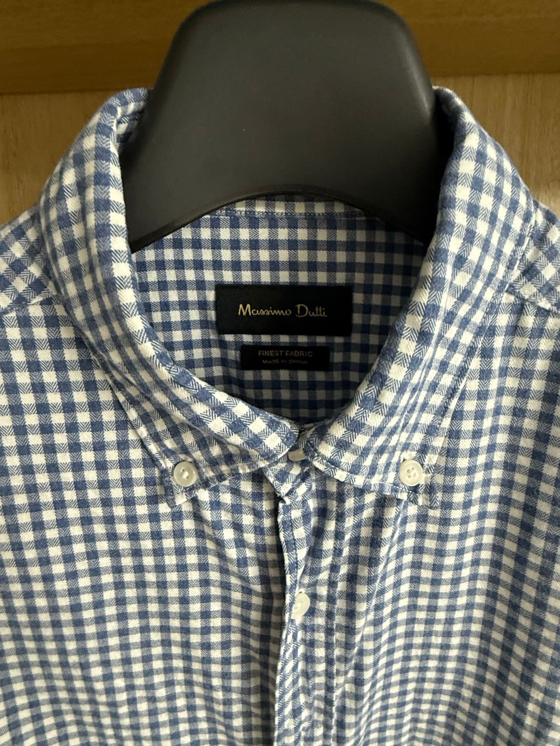 [L] 마시모두띠 깅엄 체크셔츠 네이비 상품이미지1