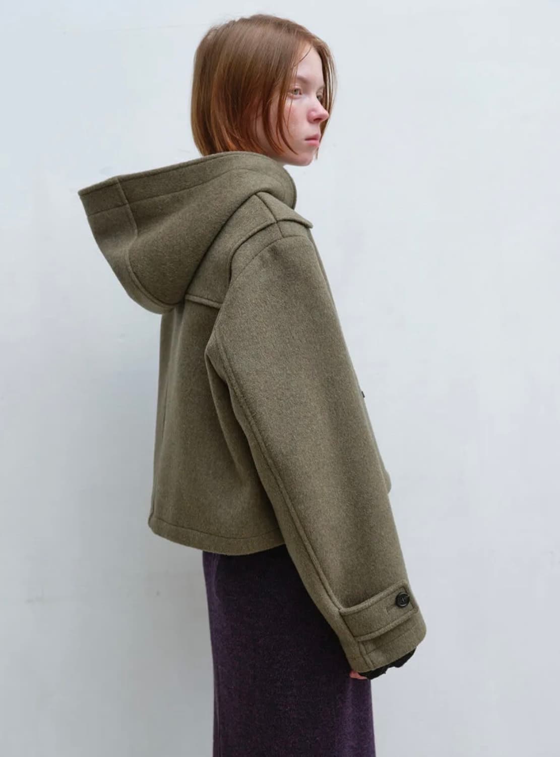 엔조블루스 숏 더플 코트 올리브 상품이미지3
