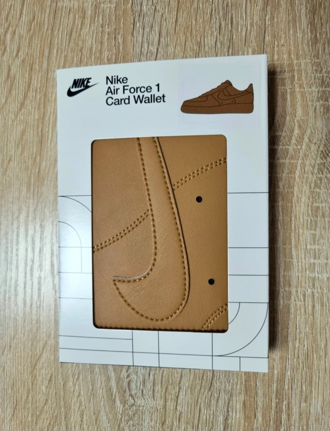 나이키 아이콘 에어포스1 카드지갑 브라운 된장포스 상품이미지1