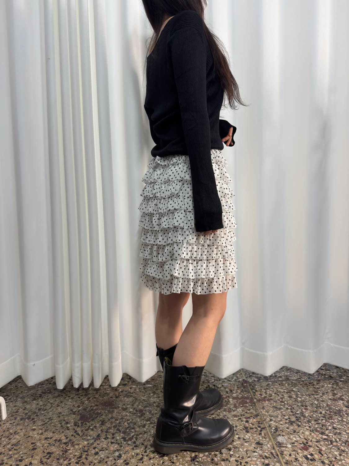 dot layered sha skirt 상품이미지5