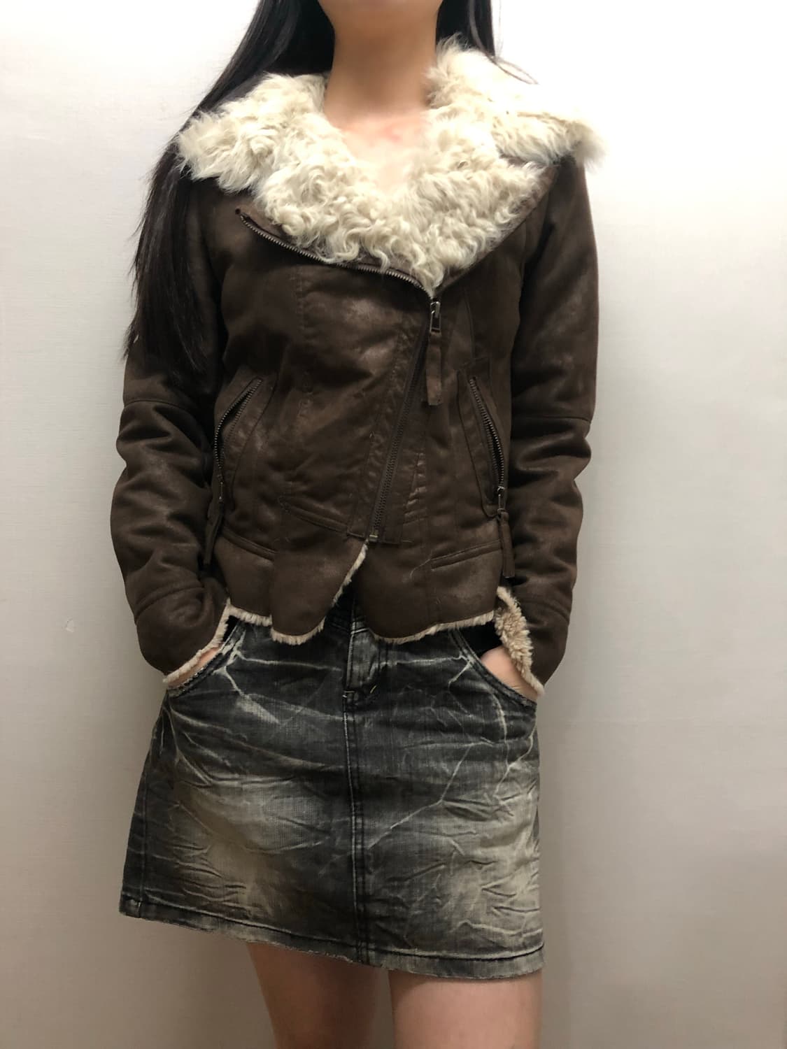 빈티지 브라운 무스탕 자켓 상품이미지6