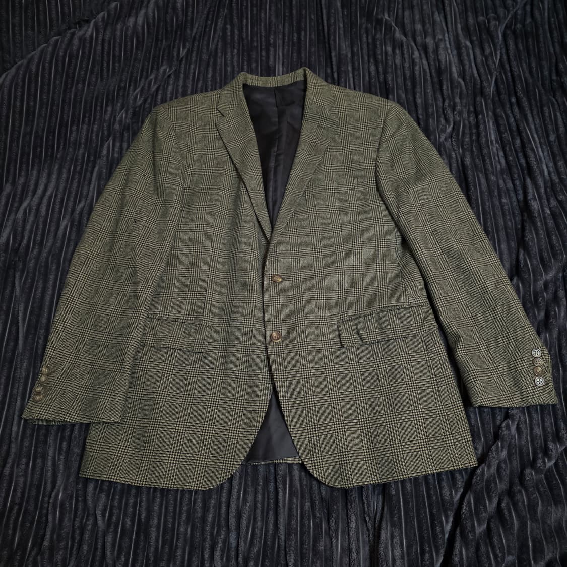 폴로 이태리메이드 글렌체크 3피스 수트 브라운 44R 상품이미지2