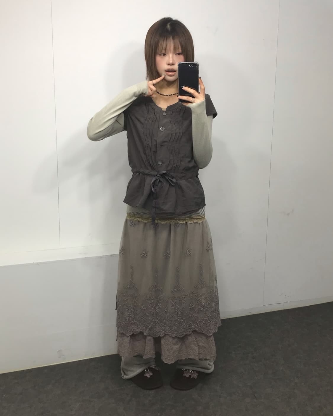 𖤐차콜브라운 모리걸 코디 set𖤐  상품이미지2