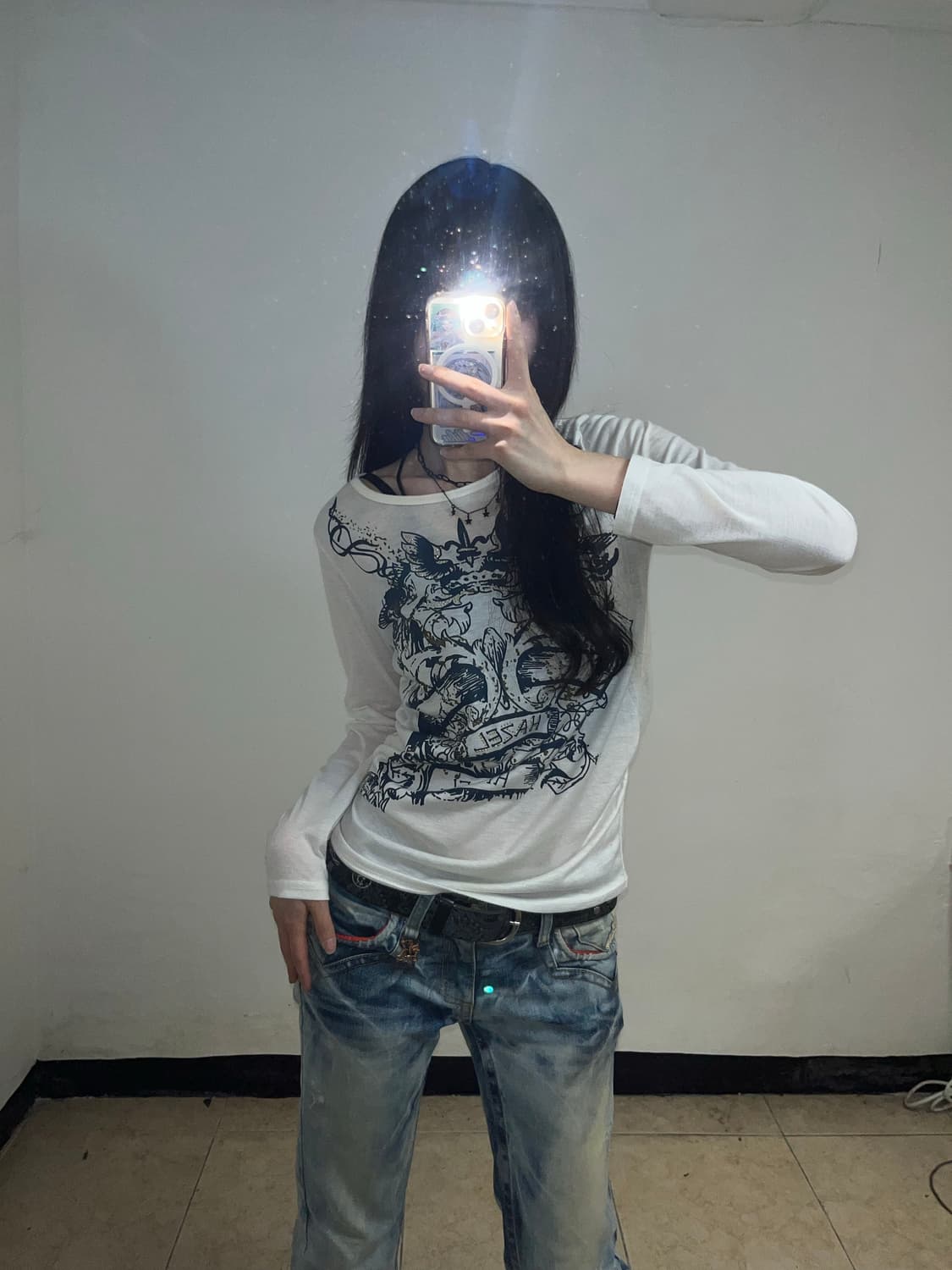 00‘s 펑크 프린팅 롱슬리브 상품이미지1