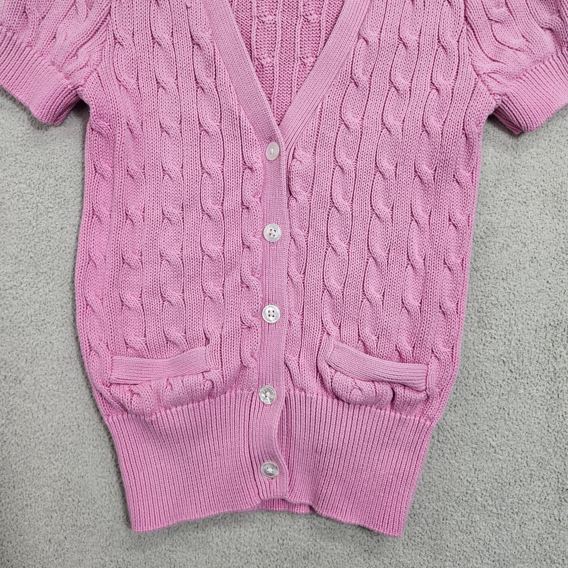 랄프 로렌 반팔 케이블 가디건 XS 상품이미지3