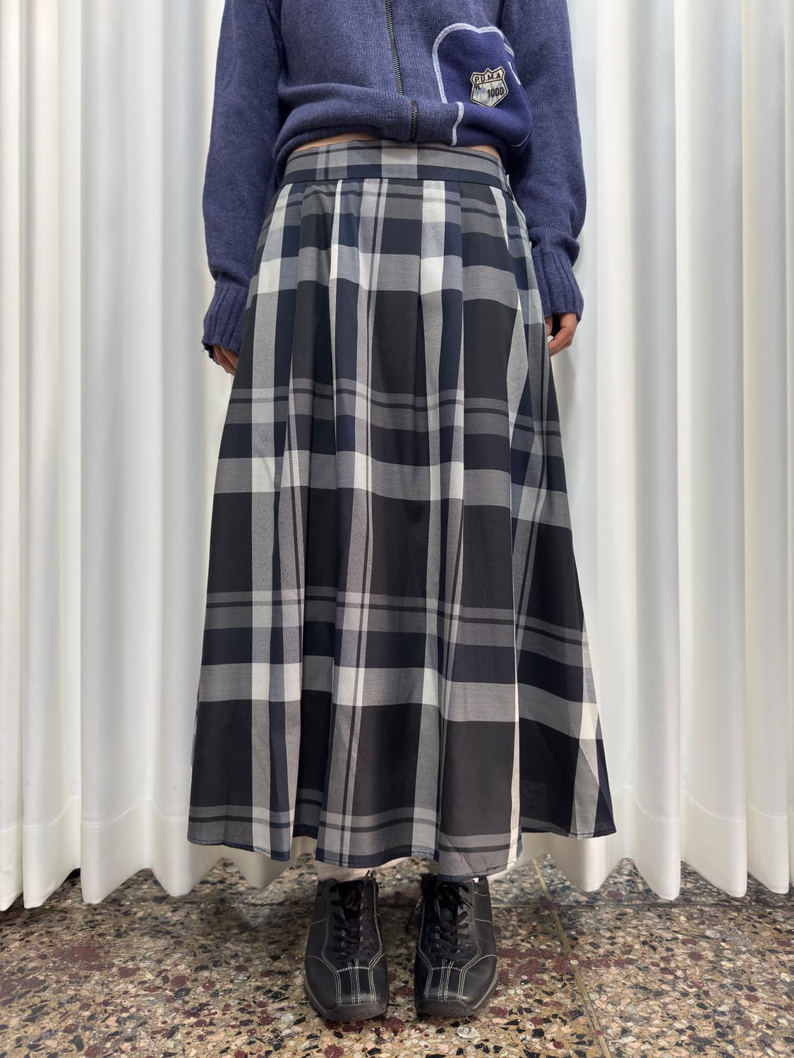 check pleats skirt 상품이미지4