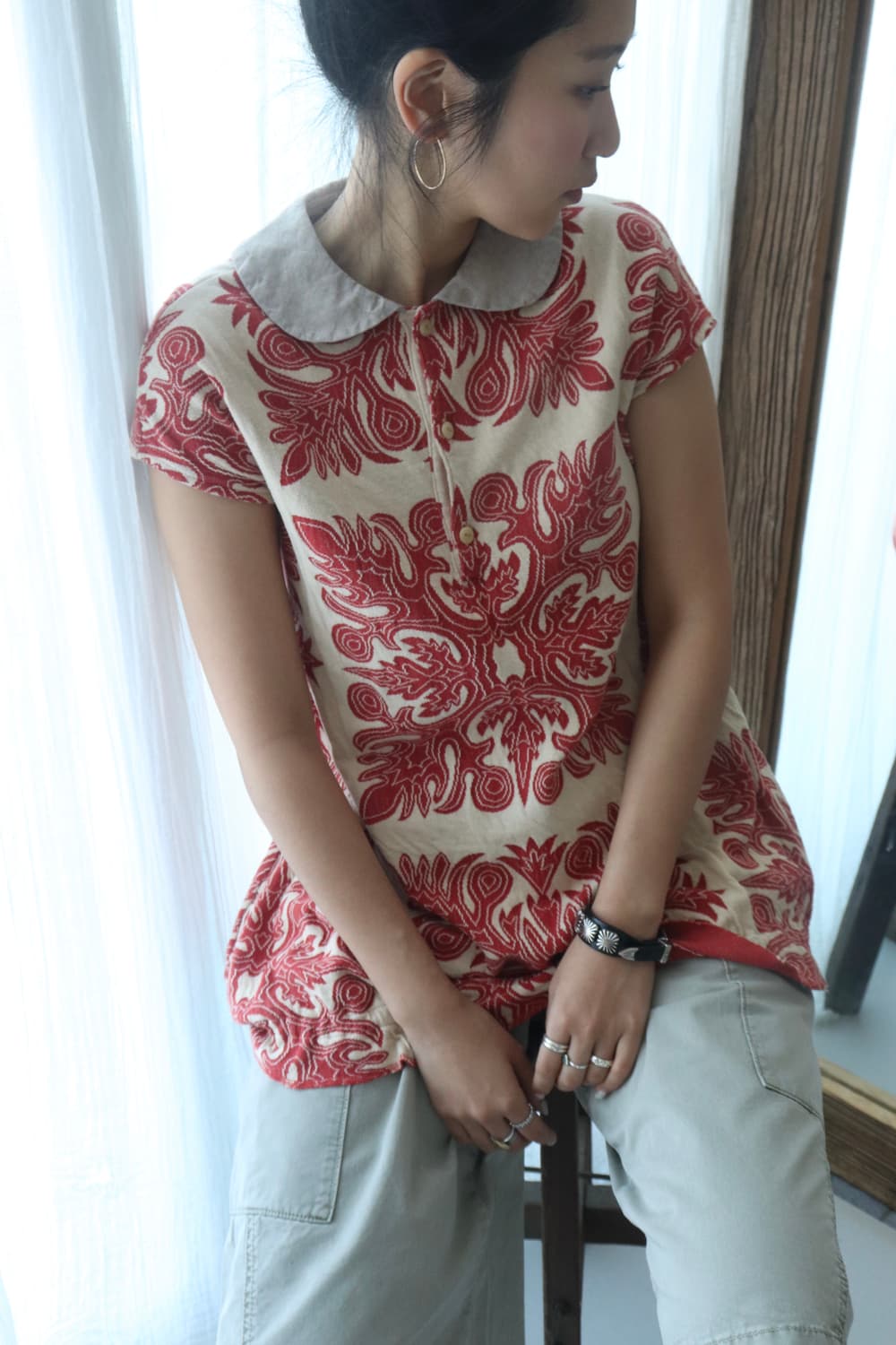 [Kapital] Red Arabesque Blouse 상품이미지1