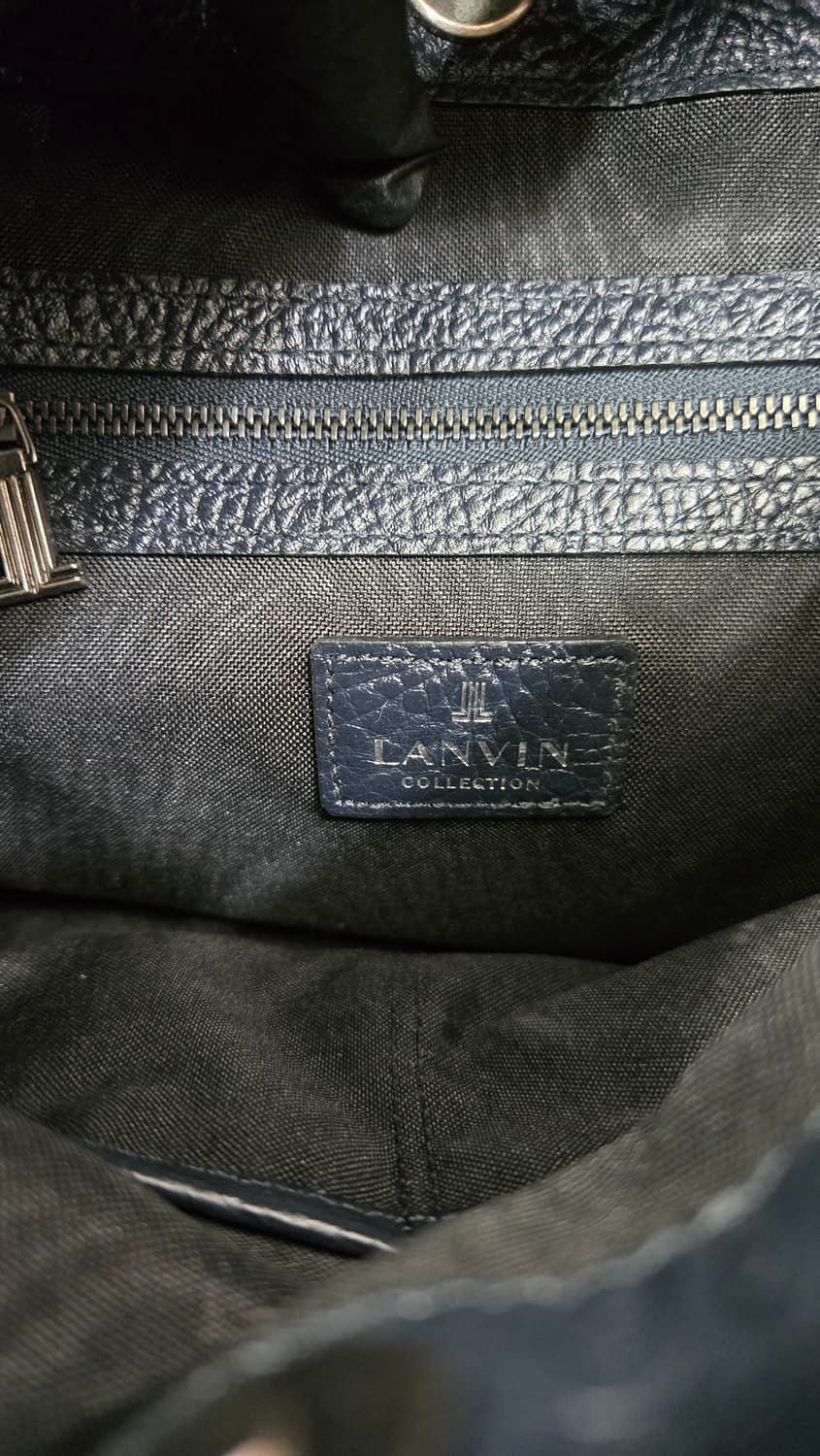 정품 랑방컬렉션 JL 로고 블랙 레더 토트백 / 숄더백 상품이미지9