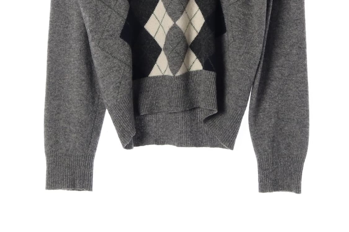 LE31 뉴울 빈티지 아가일 니트 L 상품이미지5