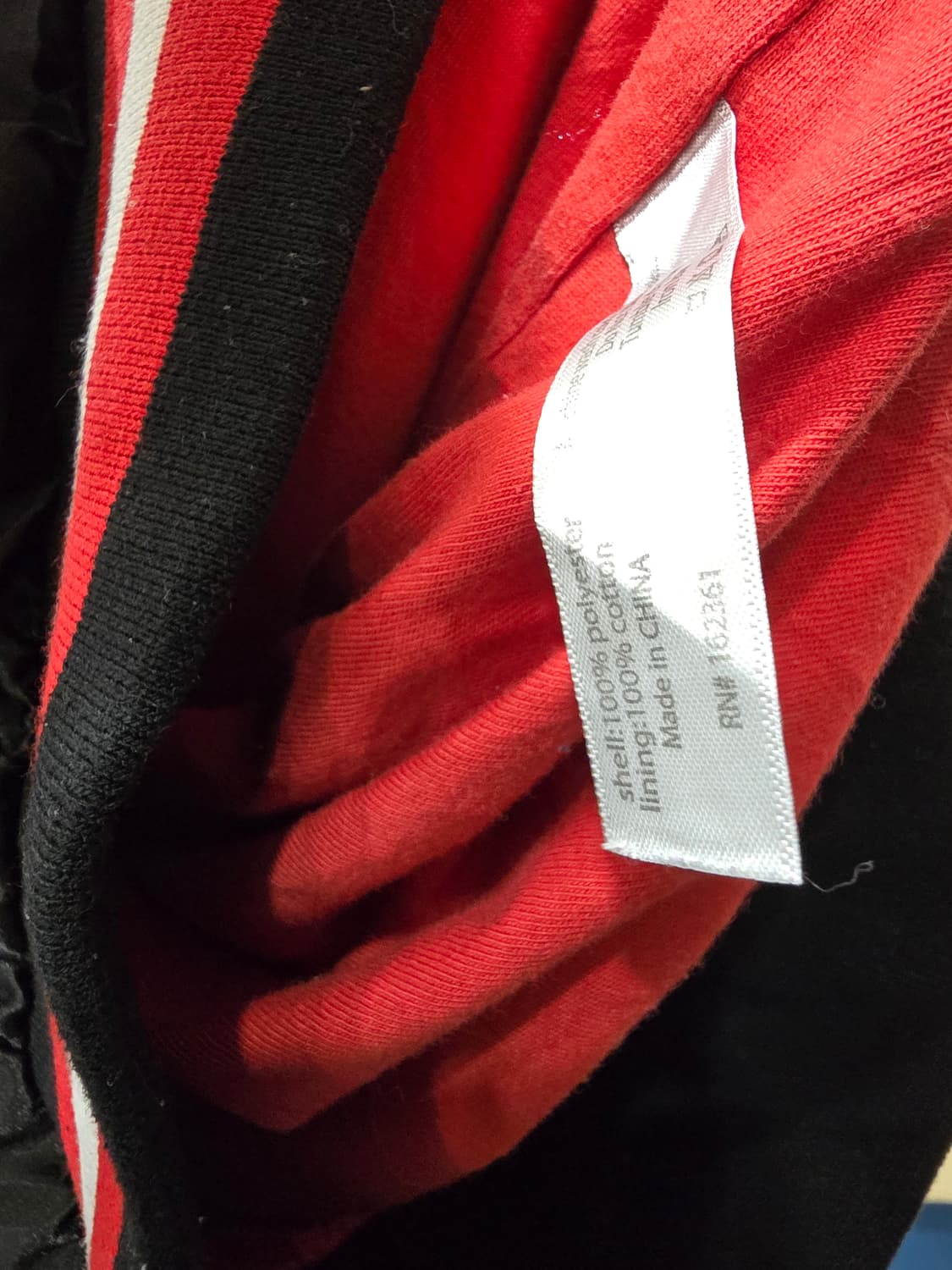 풀센드 래식 블랙 새틴 바시티 재킷 XL추천 (레드 안감 스트라이프) 상품이미지3