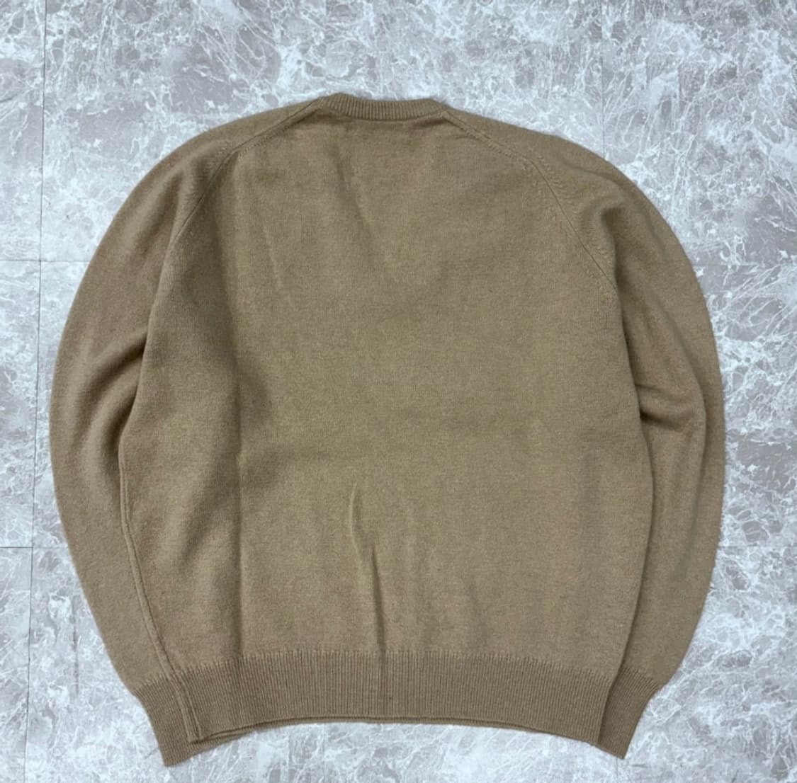 버버리 베이지 램스울 브이넥 니트 90-00s (택배비포함) 상품이미지3