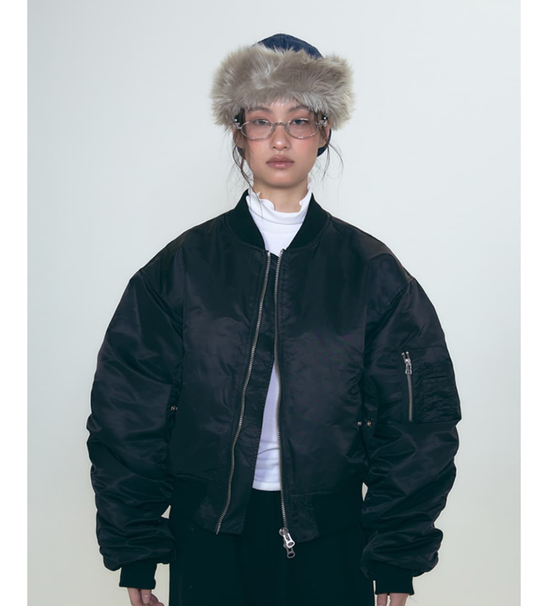 CALLOUTNEWYEAR VOLUME SHIRRING MA-1 자켓 상품이미지1