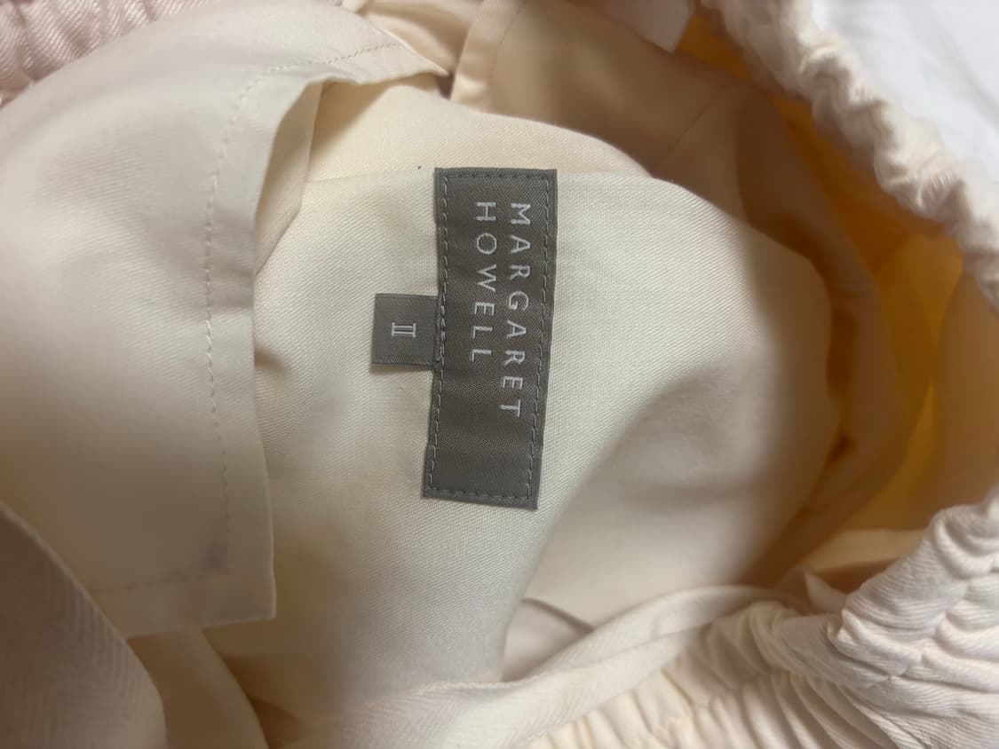 마가렛호웰 DRY COTTON LINEN 밴딩 팬츠 아이보리 상품이미지3