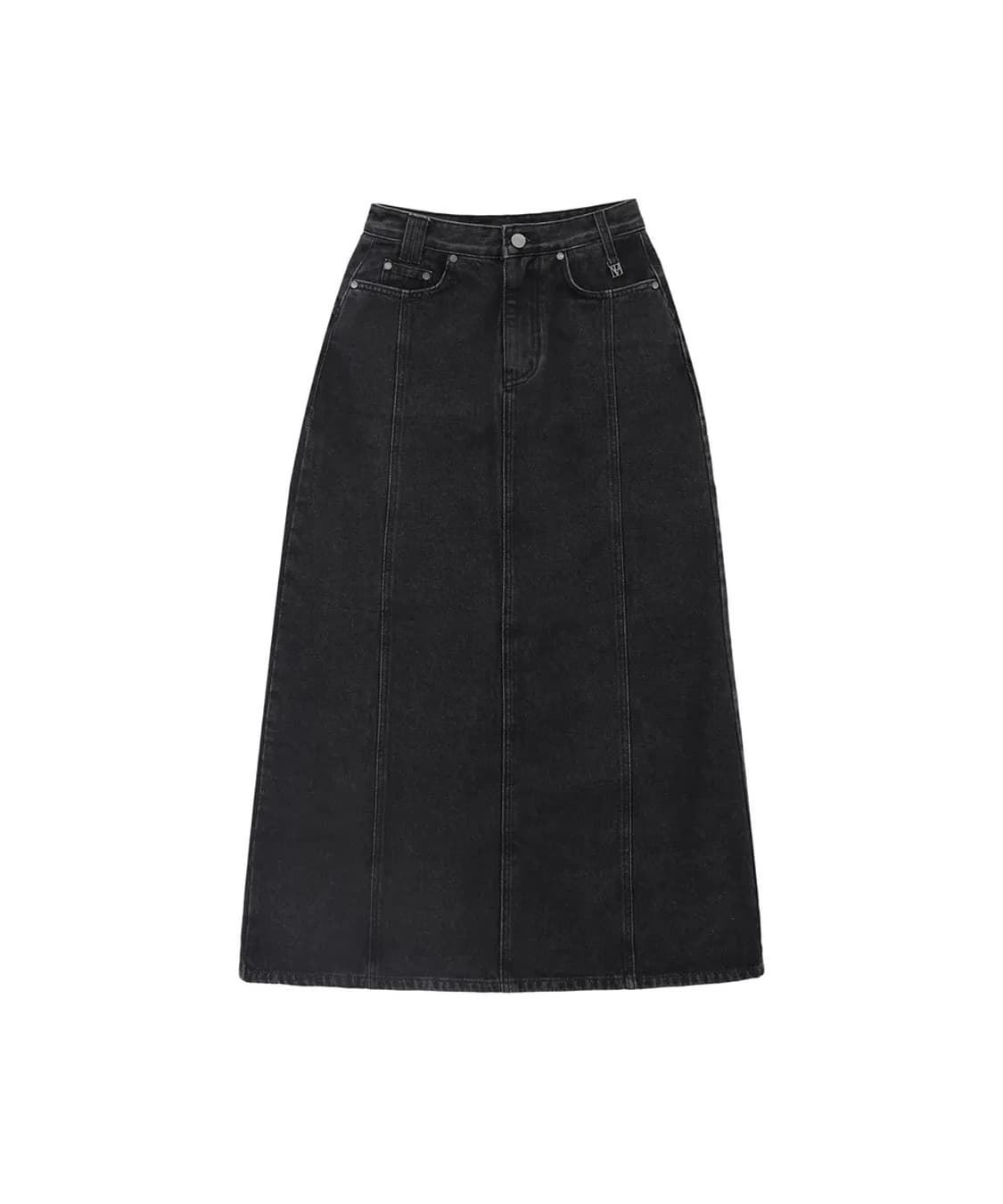 트리밍버드 Incision Denim Setup Skirt (Black) 상품이미지2