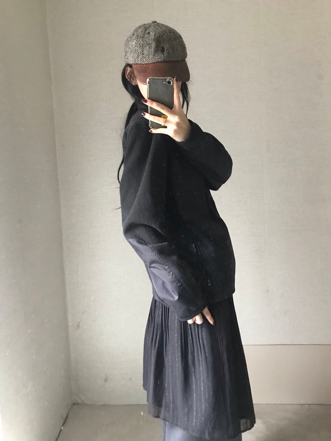 폴로 블랙 검빨 후리스 상품이미지2