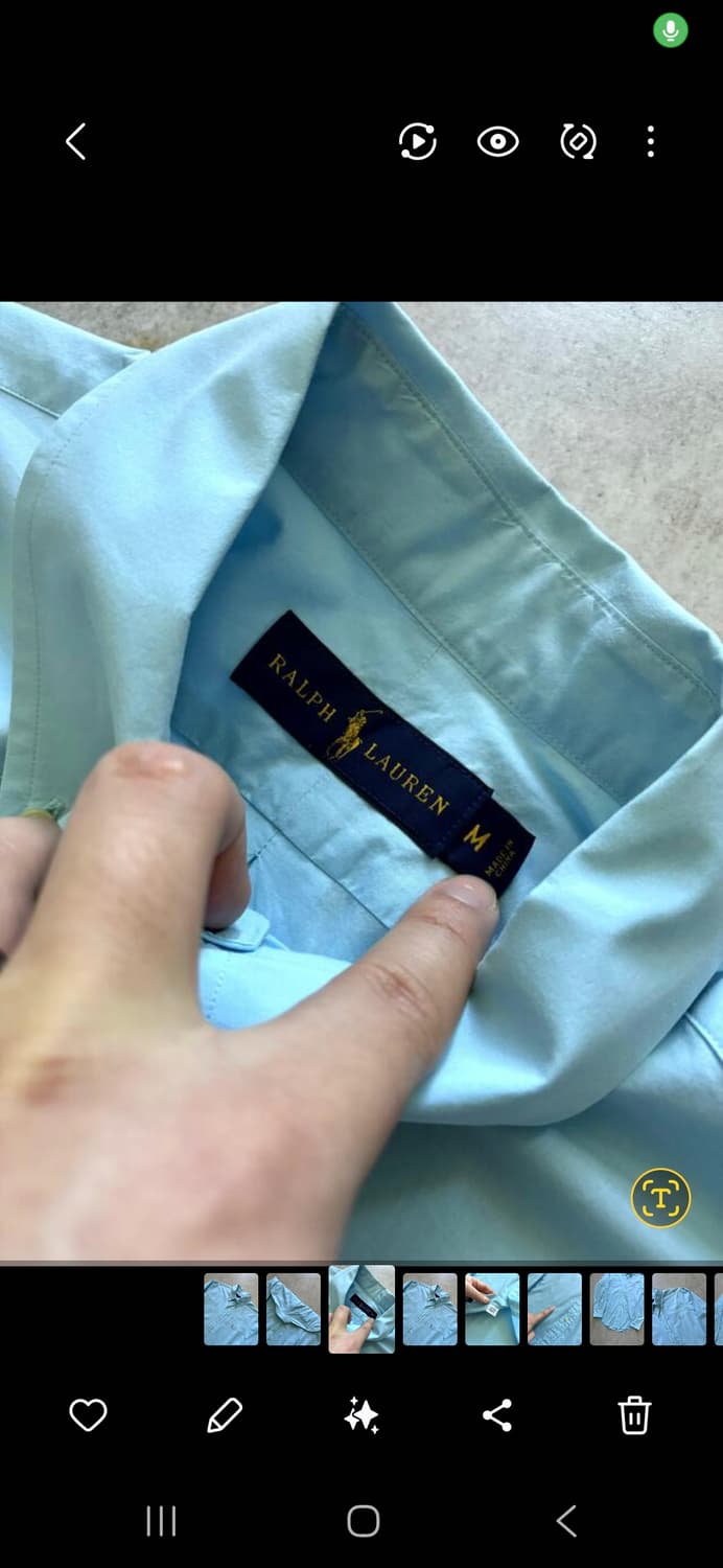 Polo Ralph Lauren Sky Blue Cotton Shirt  상품이미지8