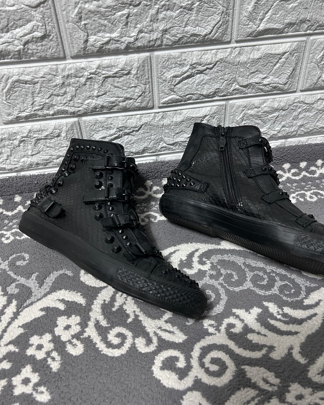 Ash 아쉬 스터드 파이톤 멀티 버클 하이탑 상품이미지3