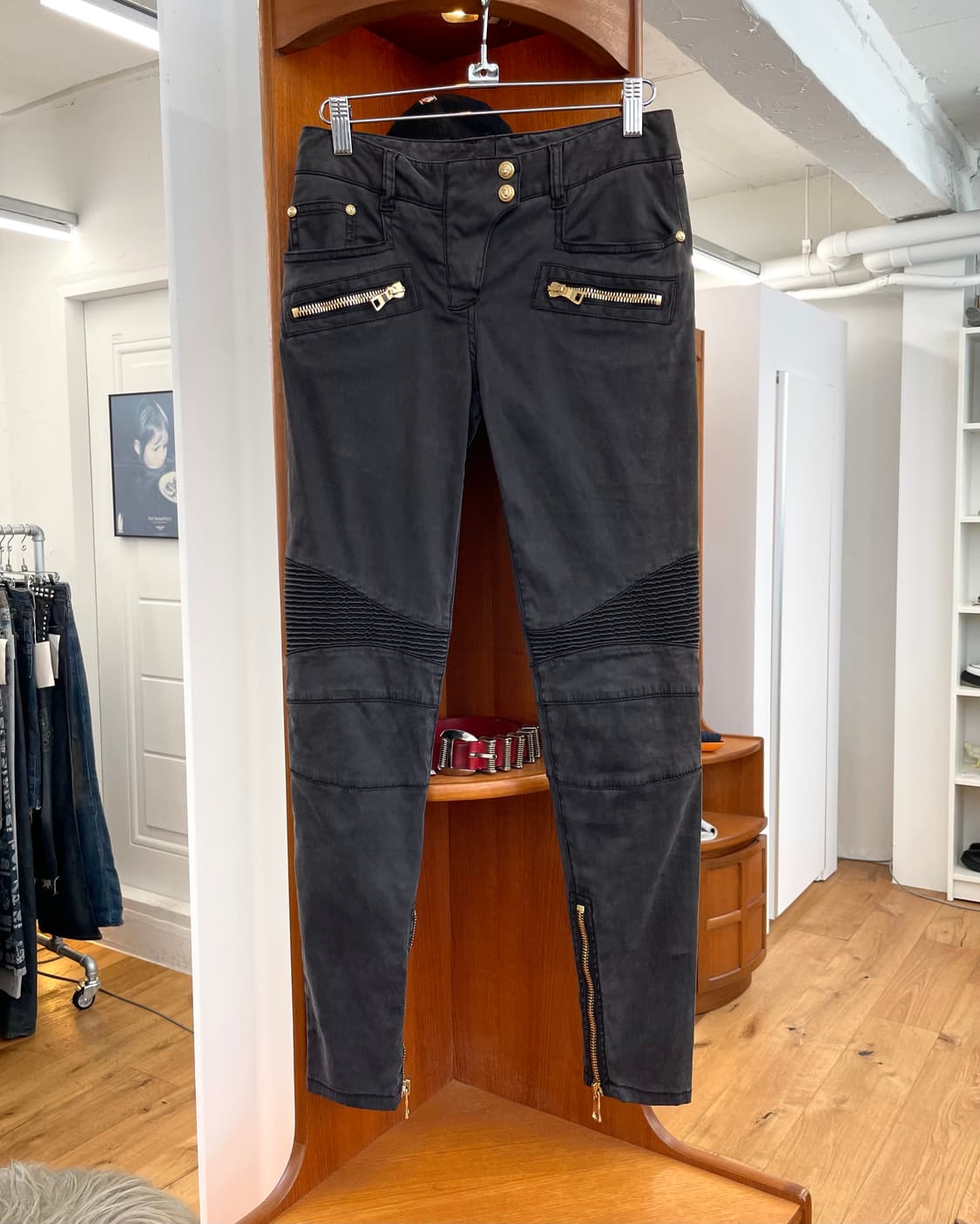 [34] 발망 워시드 코튼 바이커 팬츠 상품이미지1