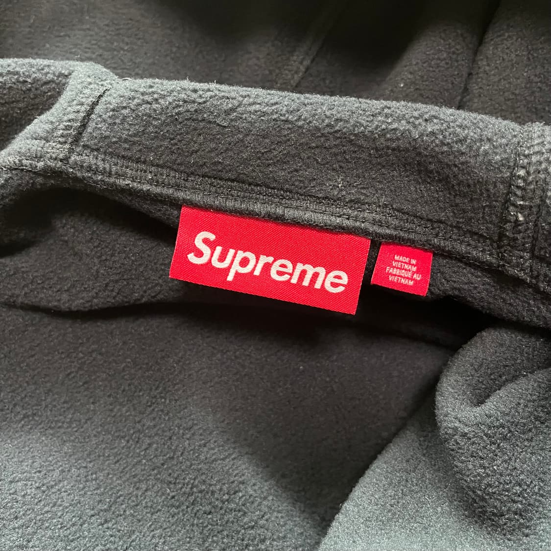 슈프림 24FW 폴라텍 페이스마스크 하프 집 후드 블랙 상품이미지3