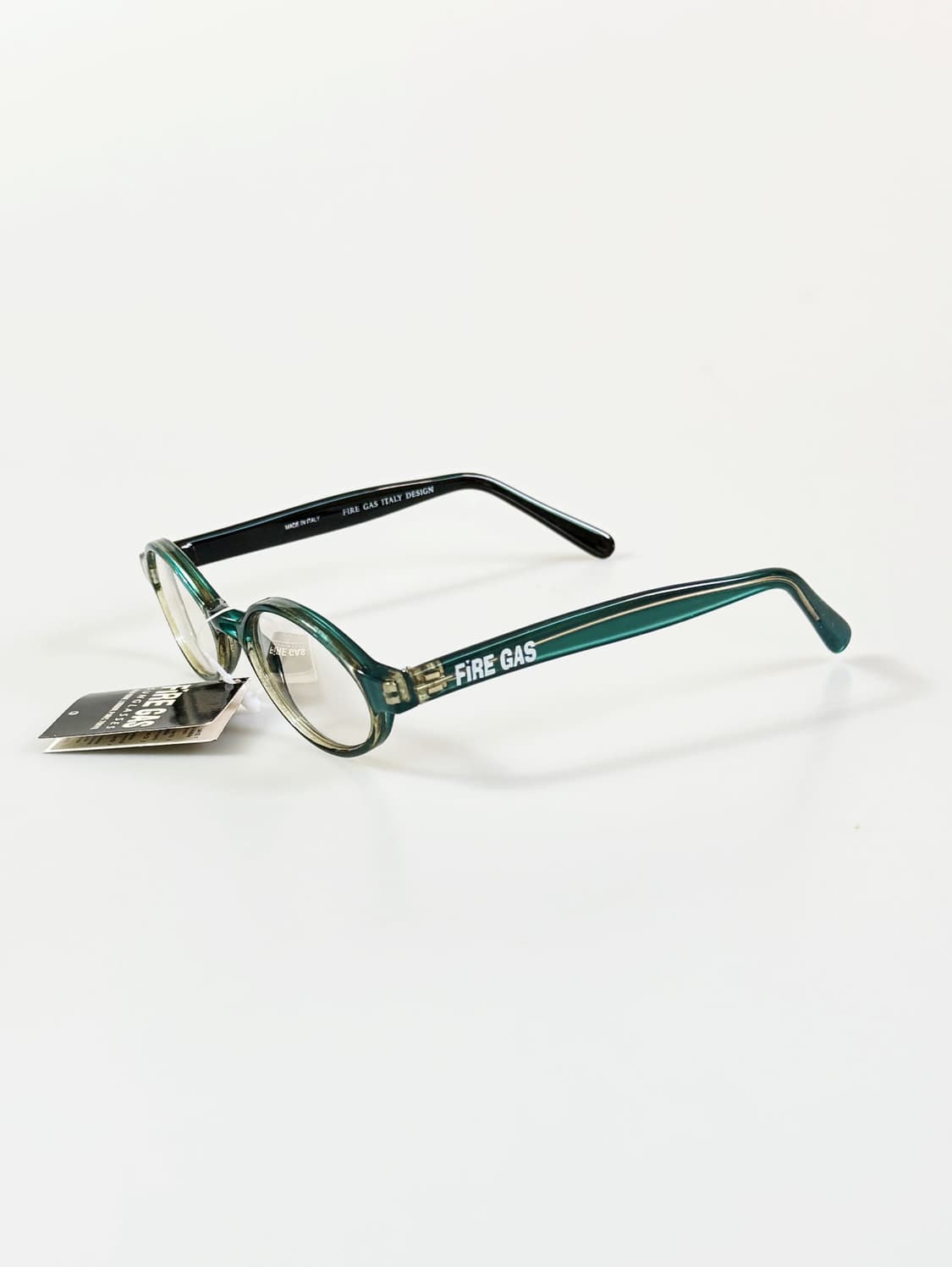 90s FIRE GAS 아쿠아블루 오벌 뿔테 투명틴트 빈티지 선글라스 상품이미지3