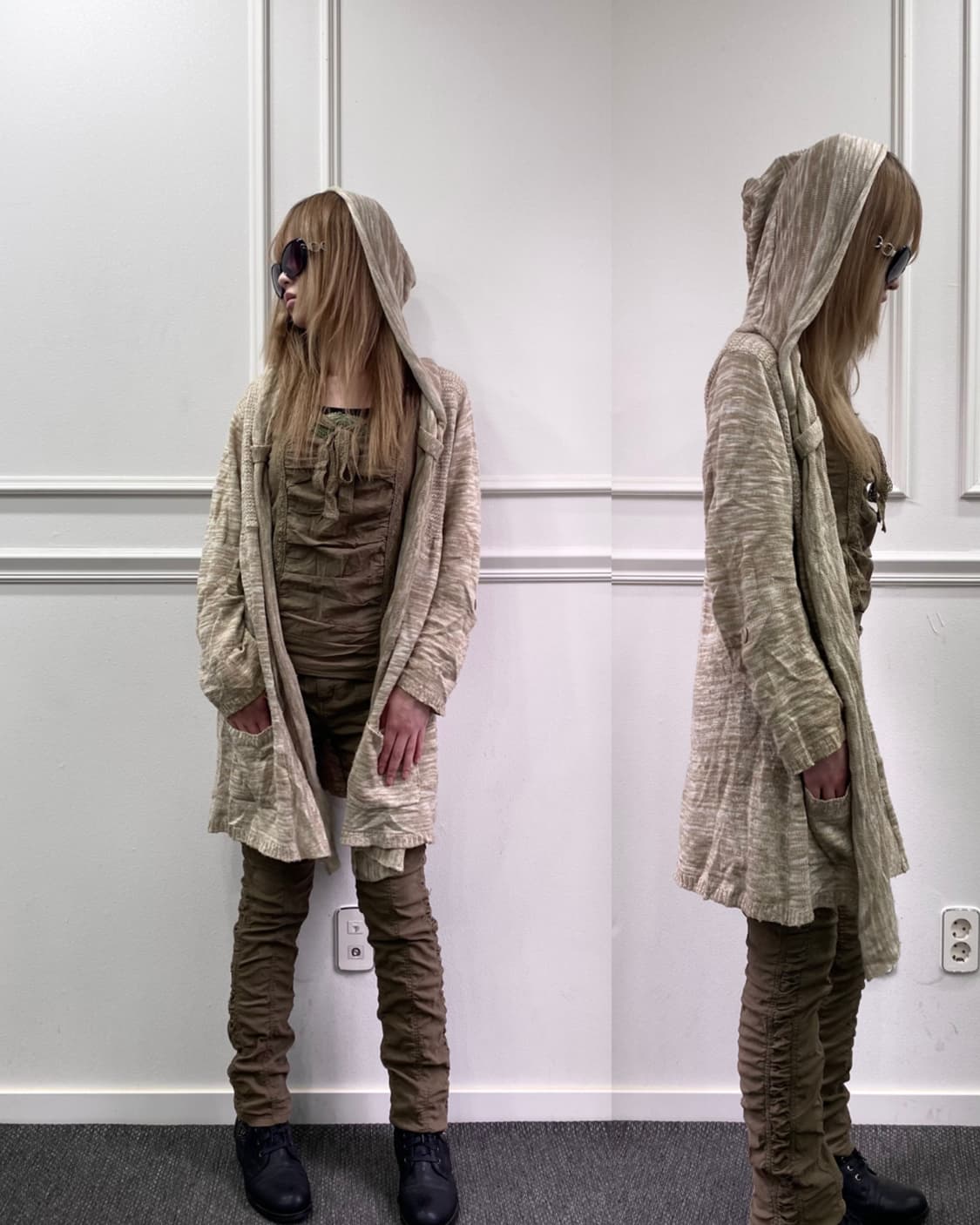 Y2K Mood Hoodie Knit Cardigan 상품이미지1