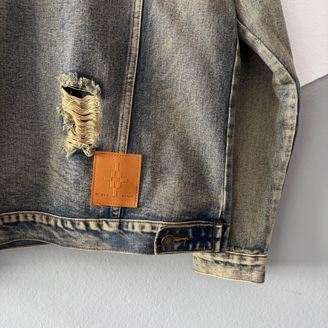 빈티지 워싱 & 디스트레스 데님자켓 상품이미지7