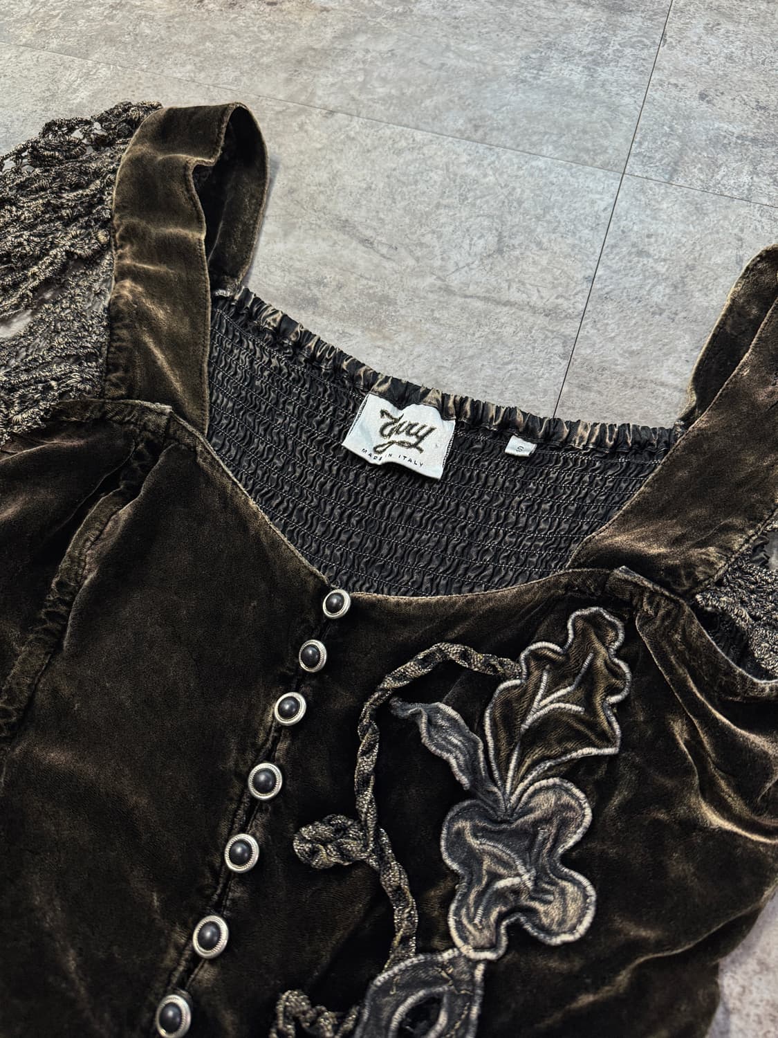 벨벳 페어리 버튼 탑 상품이미지2