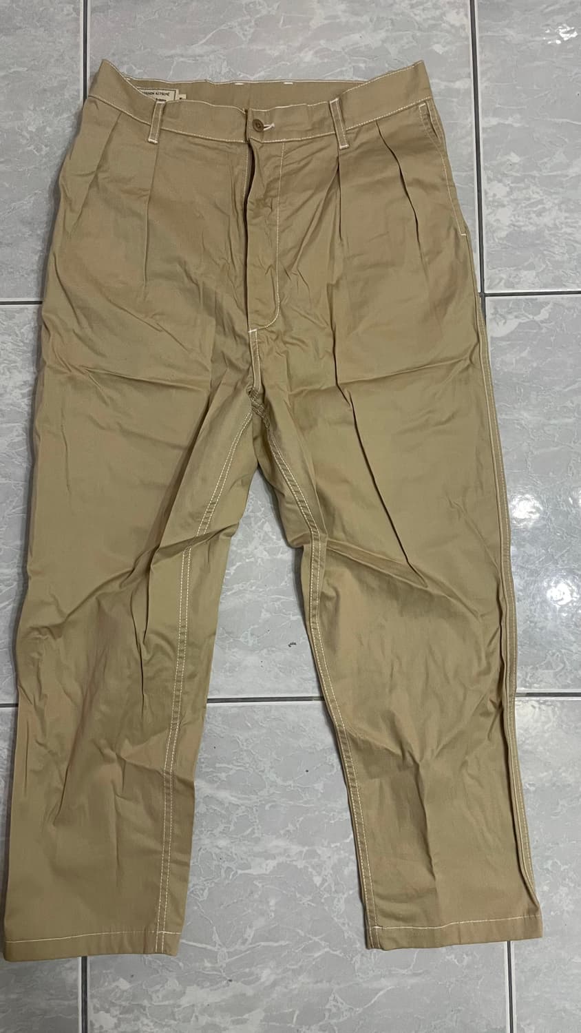 메종키츠네 투 플리츠 팬츠 상품이미지2