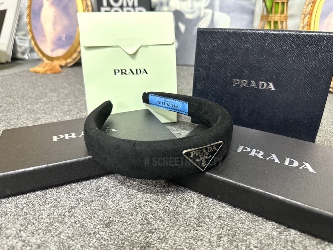 프라다 헤어밴드 블랙 상품이미지6